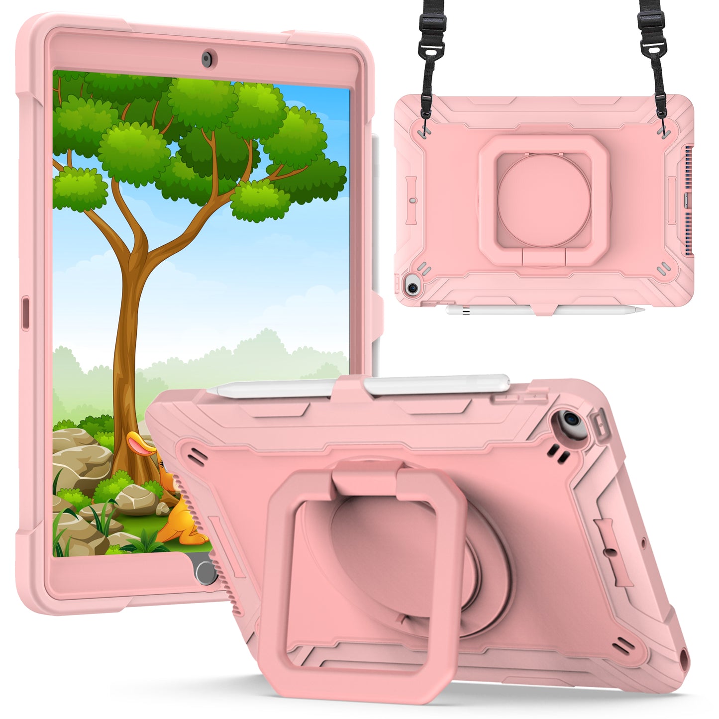 Samsung a9 Plus / A11 Plus 11" Tablet Tough Hybrid Rotating 360 Degree Kickstand - Rose Gold ( 1107839) (MSRP $69.99)