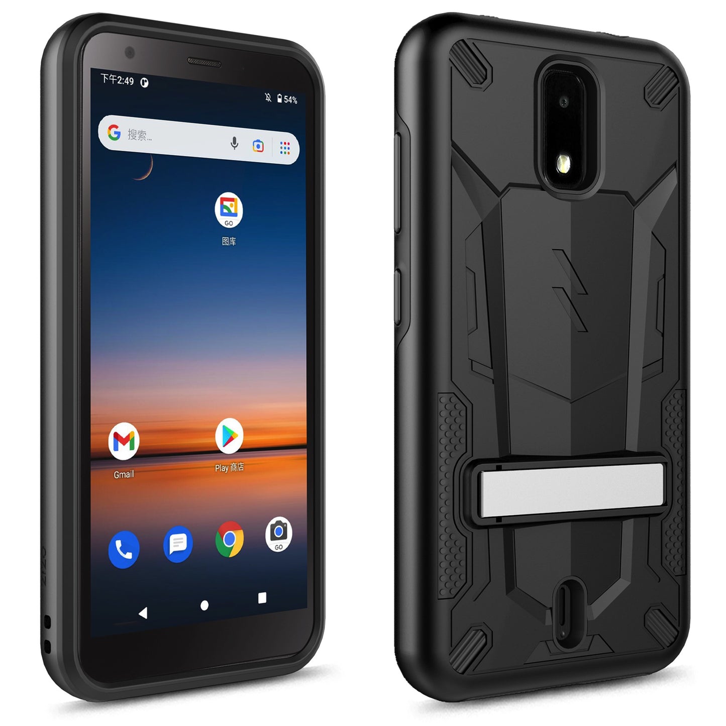 CRICKET DEBUT 4G LTE 5.5INCH ZIZO TRANSFORM SERIES - BLACK (1101818)