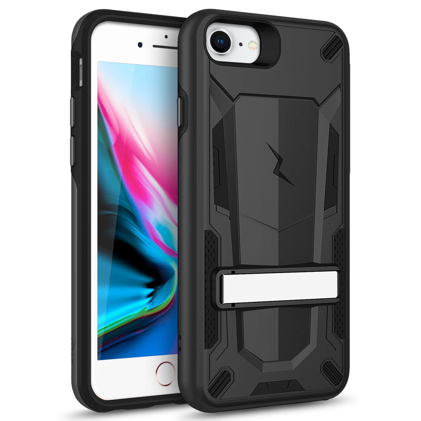 ZIZO TRANSFORM SERIES CASE FOR IPHONE SE (3RD AND 2ND GEN)/8/7 - BLACK & BLACK (1105252)