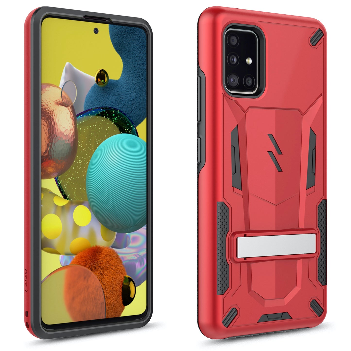 GALAXY A51 5G ZIZO TRANSFORM SERIES CASE - (RED & BLACK) (10355)