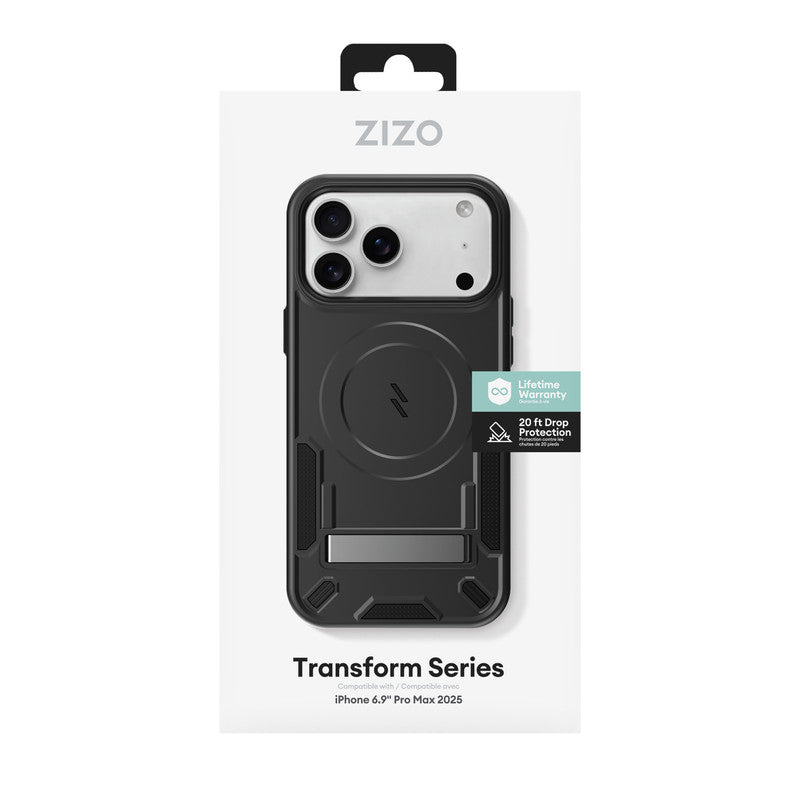 iPhone 17 Pro Max ZIZO TRANSFORM Series MagSafe Case - Black (1103194) (MSRP $59.99)