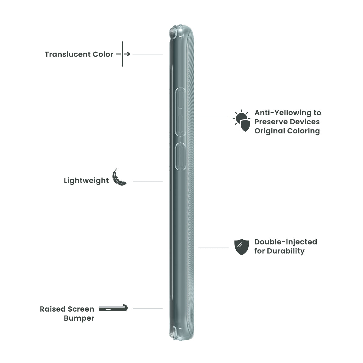 QUIKCELL Cricket Debut Smart ICON TINT Transparent Case ICE (1104911)