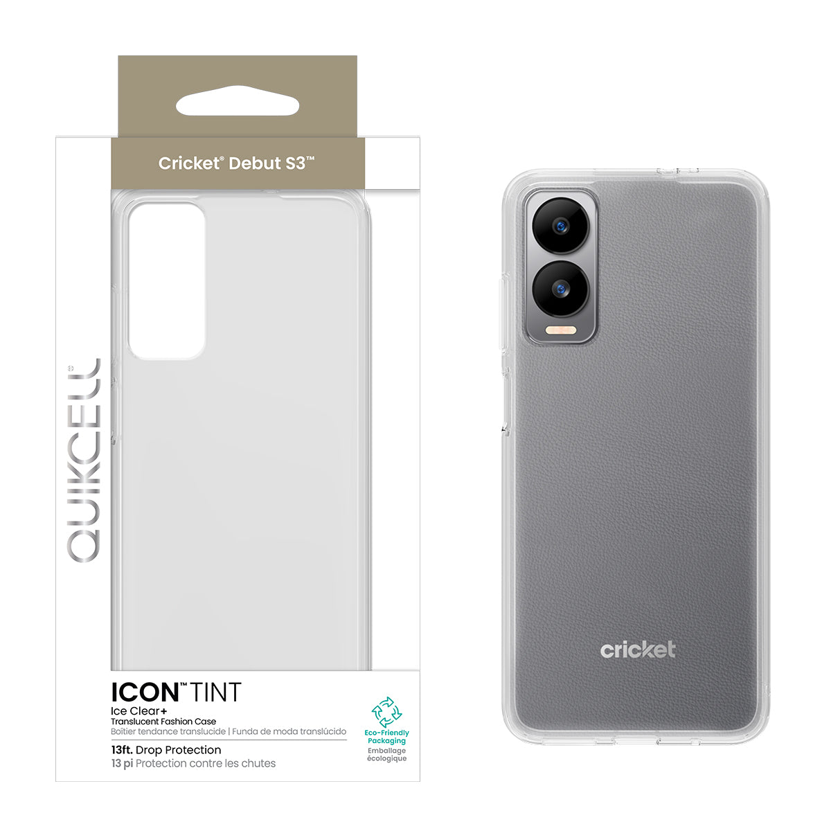 Quikcell Cricket Debut S3 ICON TINT Translucent Case Ice (1107643)