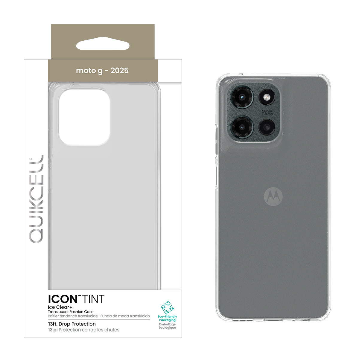 Quikcell moto g – 2025 ICON TINT Translucent Case Ice (1107816)