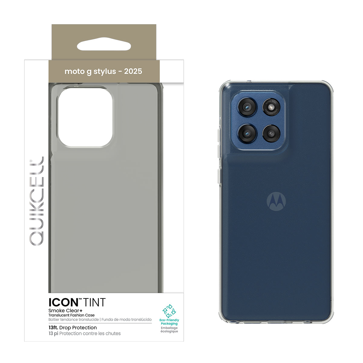 Quikcell Moto G Stylus 2025 ICON TINT Translucent Case Smoke (1102912)