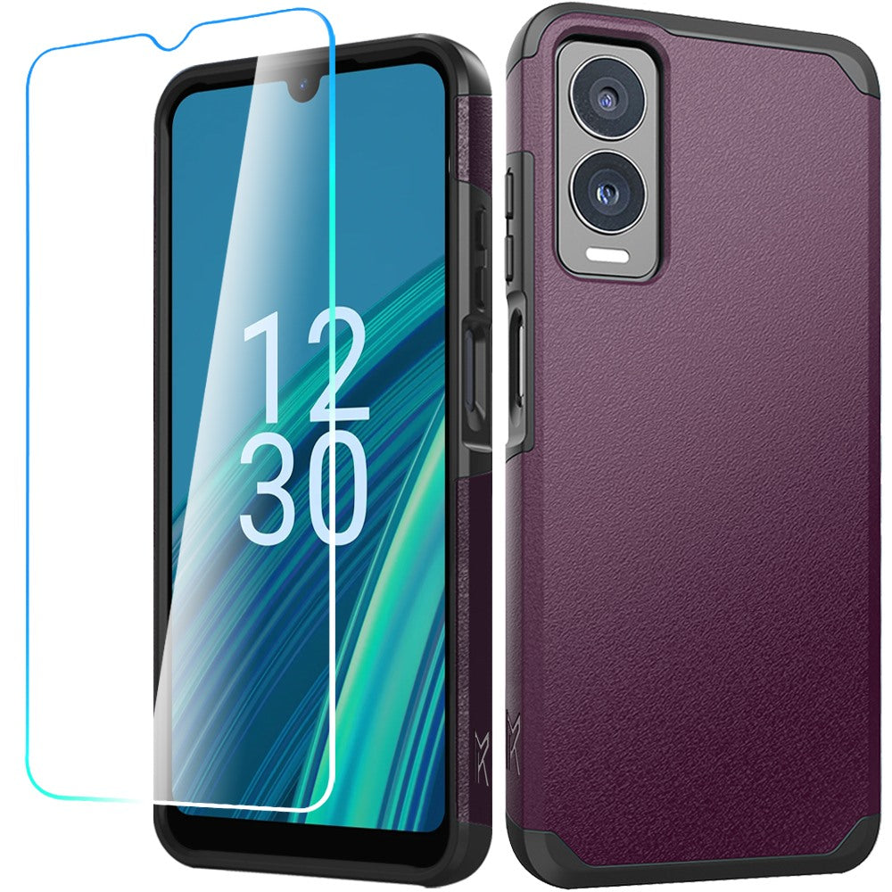 Cricket Debut S3 Tough Strong Hybrid + Tempered Glass - Dark Purple (1107660)
