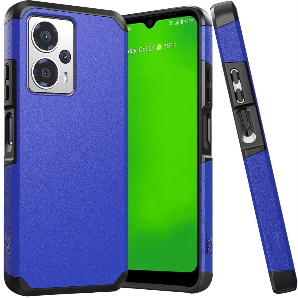 Cricket Outlast 5G 2024 Tough Strong Hybrid + Tempered Glass - Classic Blue (1107408)