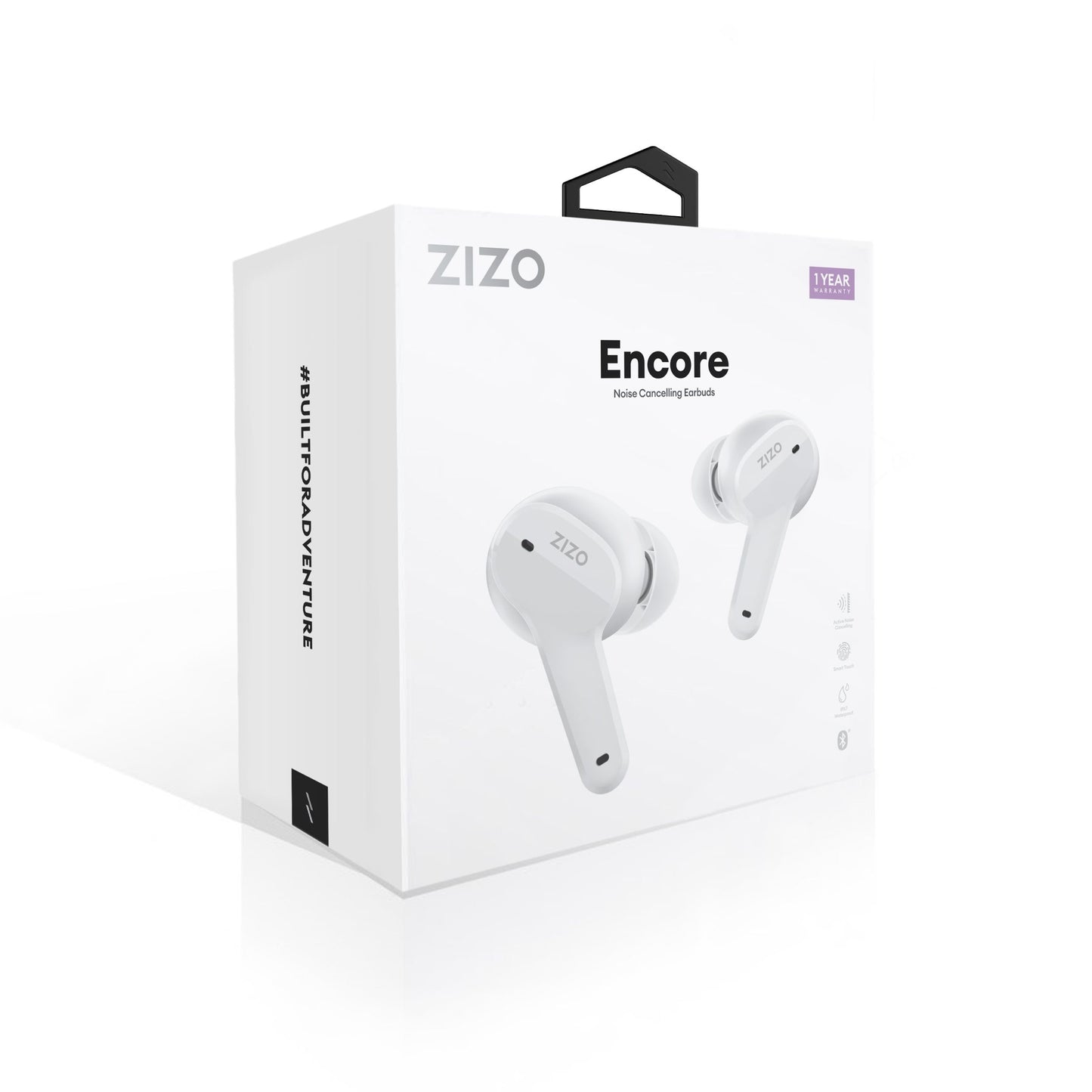 ZIZO ENCORE TRUE WIRELESS EARBUDS W/ ACTIVE NOISE CANCELLATION-WHITE (1105206)