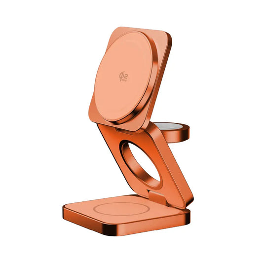 Prodigee Trio 3-in-1 Magnetic Charger for Apple Devices -Orange ( 1107604) (MSRP $79.99)