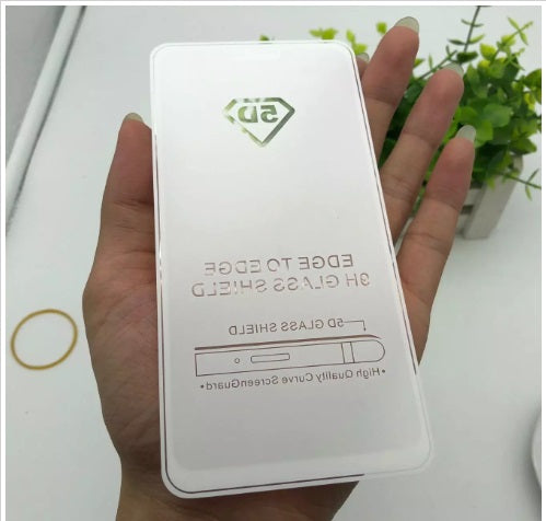 iPhone Xs Max High Quality 5D Clear Curved Full Cover Tempered Glass Screen Protector (1619)