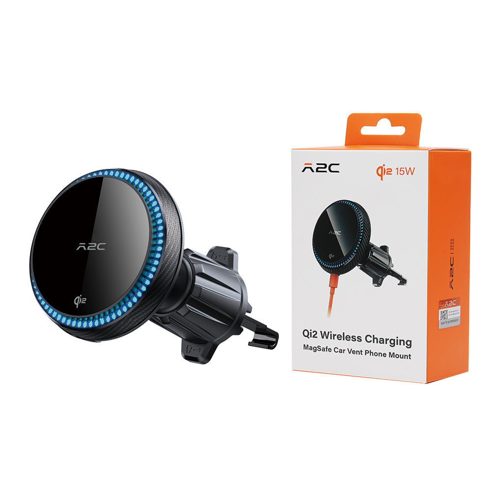 A2C QI2 WIRELESS CHARGING MAGSAFE (VENT MOUNT) (MAGNETIC-WIRELESS) (1108224) MSRP (69.99)