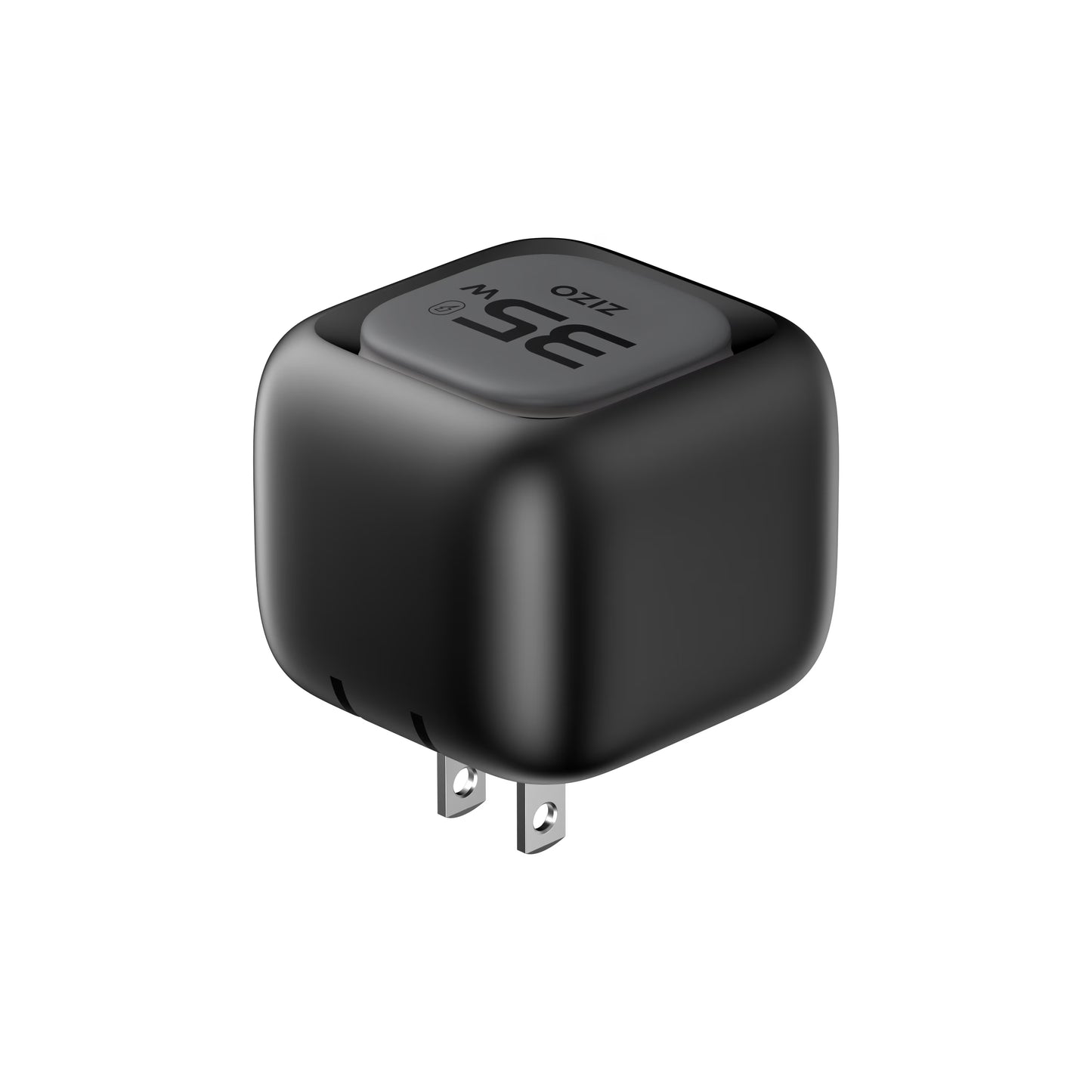 ZIZO PowerVault Cube 35W GaN Travel Charger with Retractable USB-C Cable and Multi-Port Charging - Space Black ( 1103486) (MSRP $59.99)
