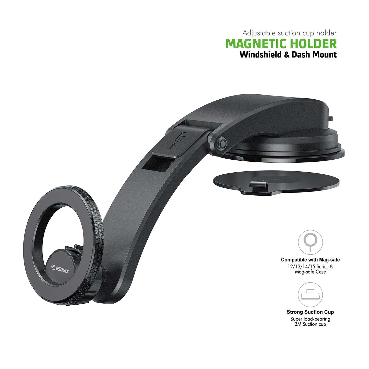 Esoulk Magnetic Car Holder- Black (1102711)