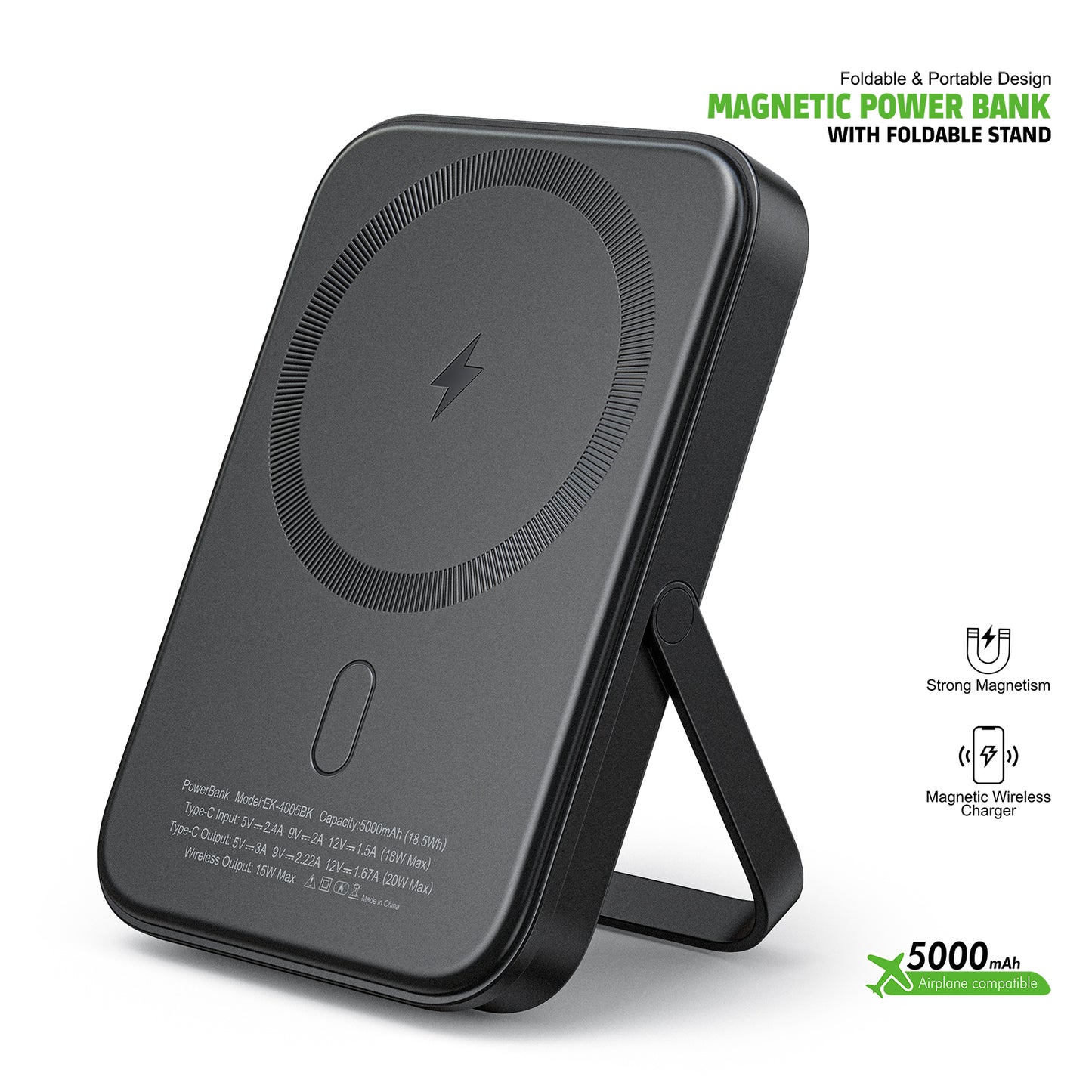 Esoulk 5000mAh Magnetic 15W Wireless Charge Power Bank (1107710)