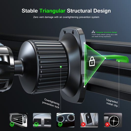 Esoulk 25W Qi2.2 Cooling Magnetic Wireless Air Vent Car Charger (1108274)(MSRP $69.99)