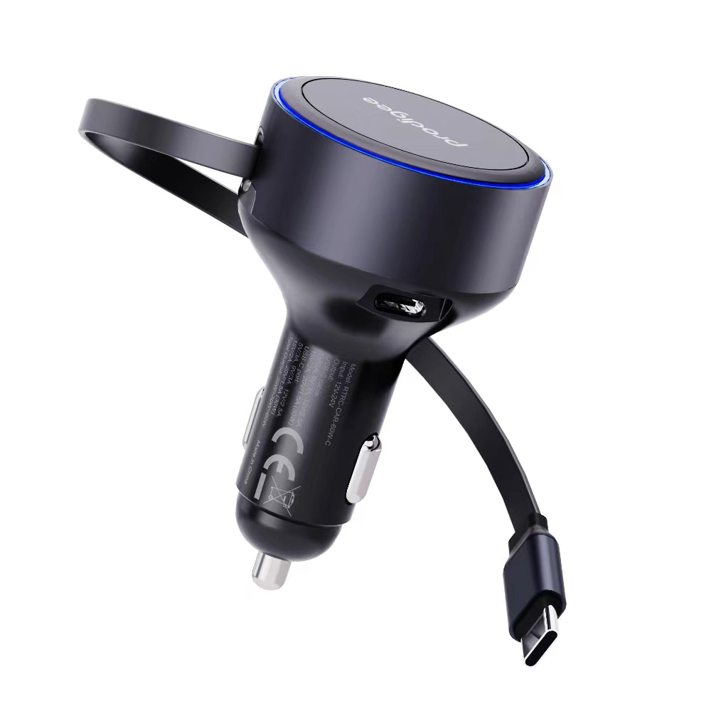 Prodigee Energee Retract-It Car Charger 60W Type C - Black (1107708)