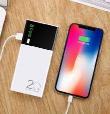 Smart Power Bank With LED Display 10,000 mah - White (1106009)