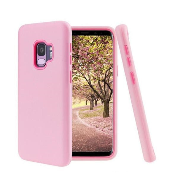 iPhone 6/7/8 Matte Finish 3 in 1 Hybrid Defender Phone Cases Pink (1656)