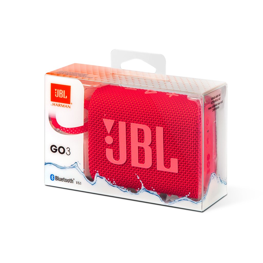 JBL Go 3 Portable Bluetooth Speaker - Red (1102547)
