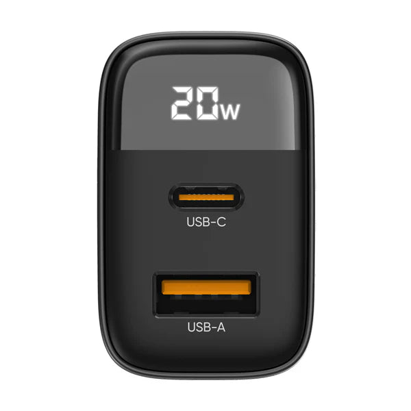 ZIZO PowerVault 20W USB-C + USB-A Wall Charger with Digital Power Display - Black (1102623)