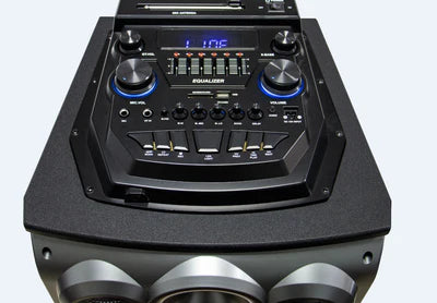 MaxPower 12"X1 WITH X-BASS VOLUME CONTROL/ REMOTE/ BT/FM/USB/EQ/LED LIGHT ON/OFF/WIRELESS MIC (1102786)