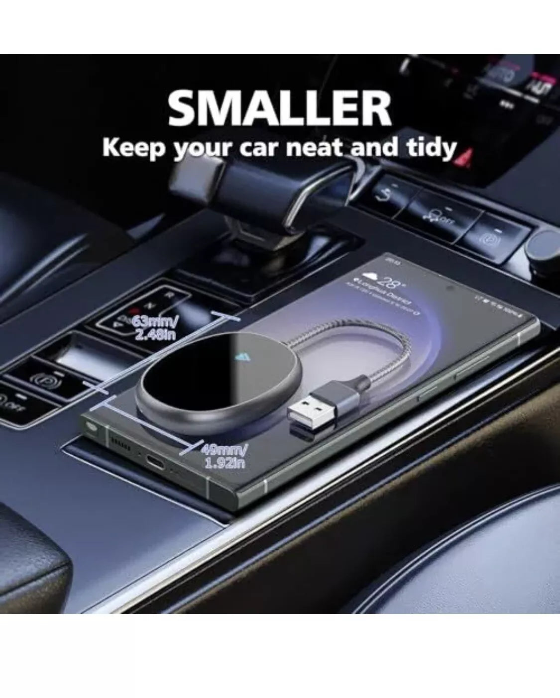 Wireless (Android Phones ONLY ) Auto Car Adapter, aa Wireless Android Auto Dongle Bluetooth (1103035) (MSRP 39.99)