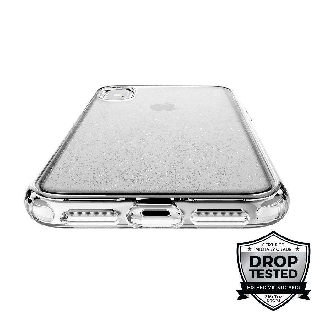 iPhone X/XS Prodigee Super Star White Case Sparkle Glitter Clear (25)