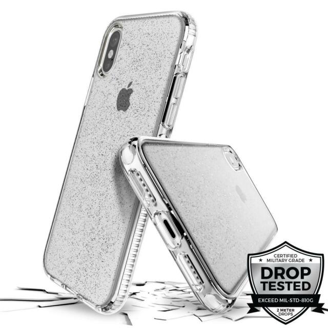 iPhone X/XS Prodigee Super Star White Case Sparkle Glitter Clear (25)