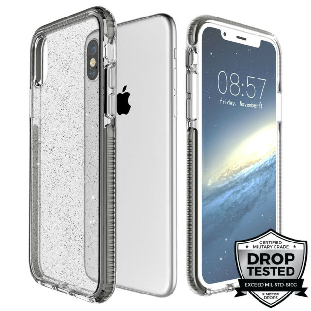 iPhone X/XS Prodigee Super Star White Case Sparkle Glitter Clear (25)