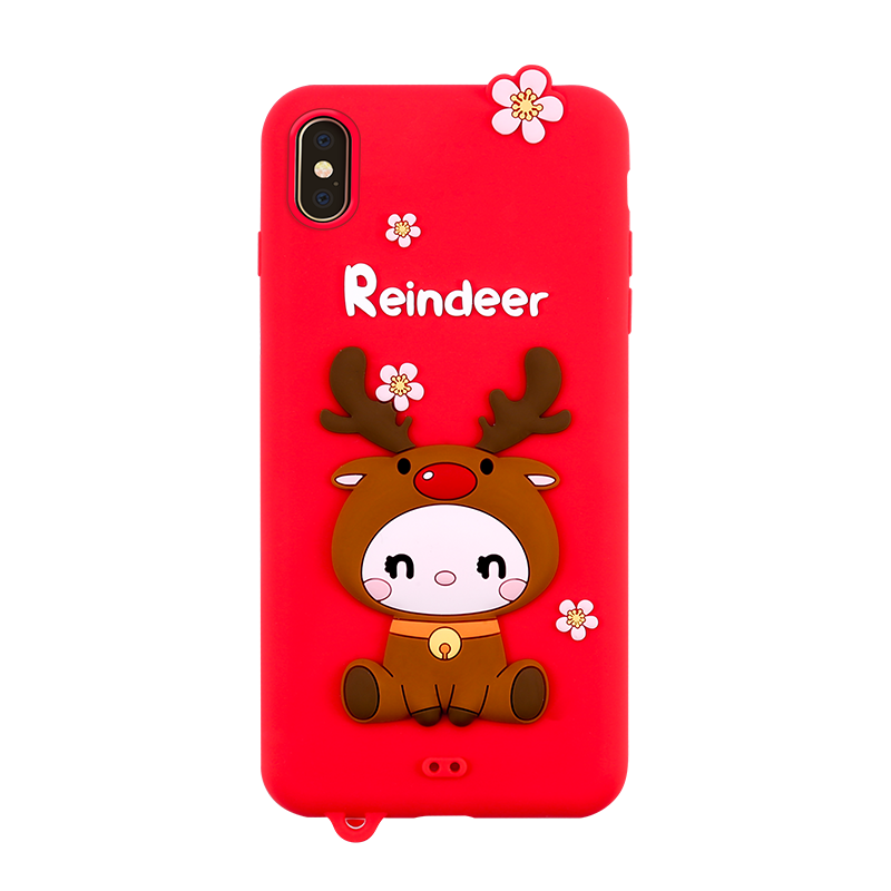 LOFTER Phone Case Gift Set Case+ Lanyard - Red Reindeer iPhone XR (4810)