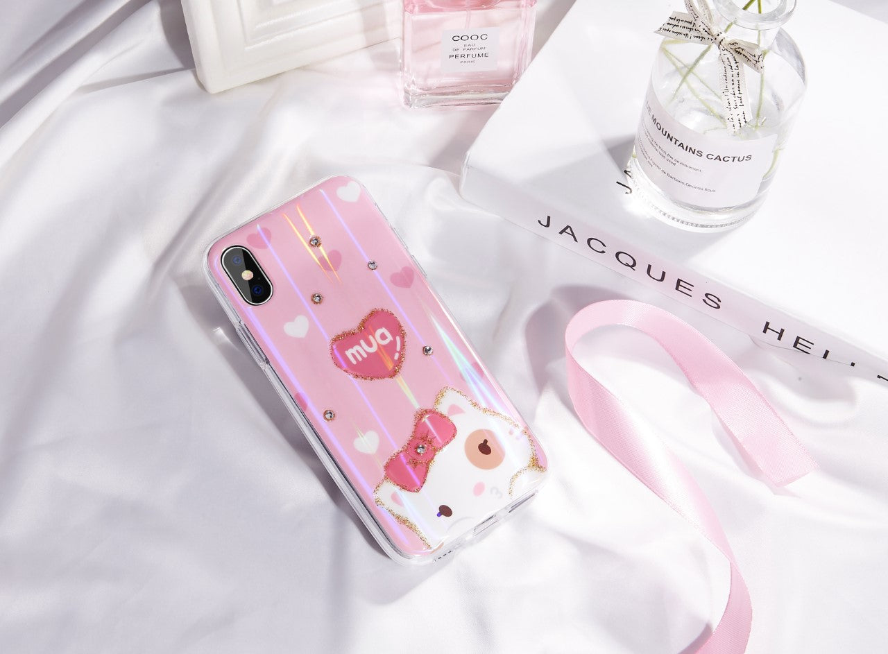 LOFTER MUA DIAMOND CASE WITH SOFT SILICON FOR iPHONE Xs Max (4847)