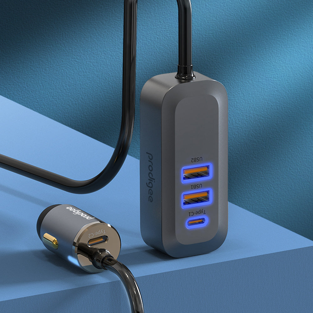 prodigee Energee Wagon 4-in-1 60W PD Car Charger - Black (1107785)