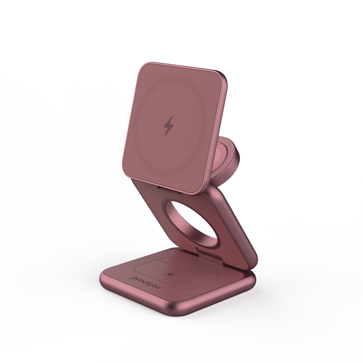 Prodigee Trio 3-in-1 Magnetic Charger for Apple Devices -Burgundy  ( 1108234) (MSRP $99.99)
