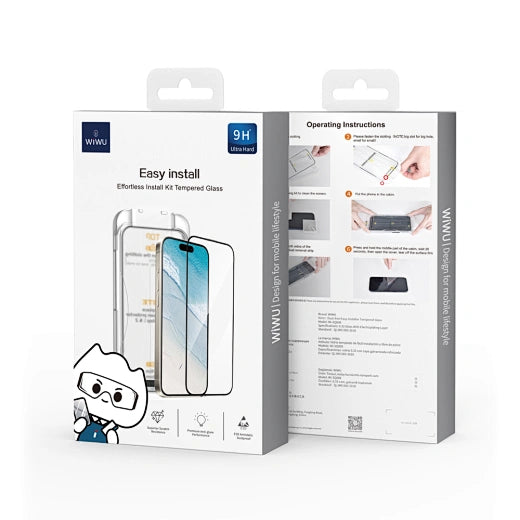 Wiwu Easy Install clear tempered glass for iphone16/15  - Clear (1107299)