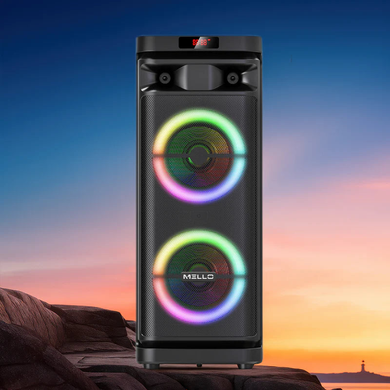 MELLO BUZZ 2 X 10" INCH 3800 WATTS PARTY SPEAKER- Black   ( 1103747) (MSRP $199.99)