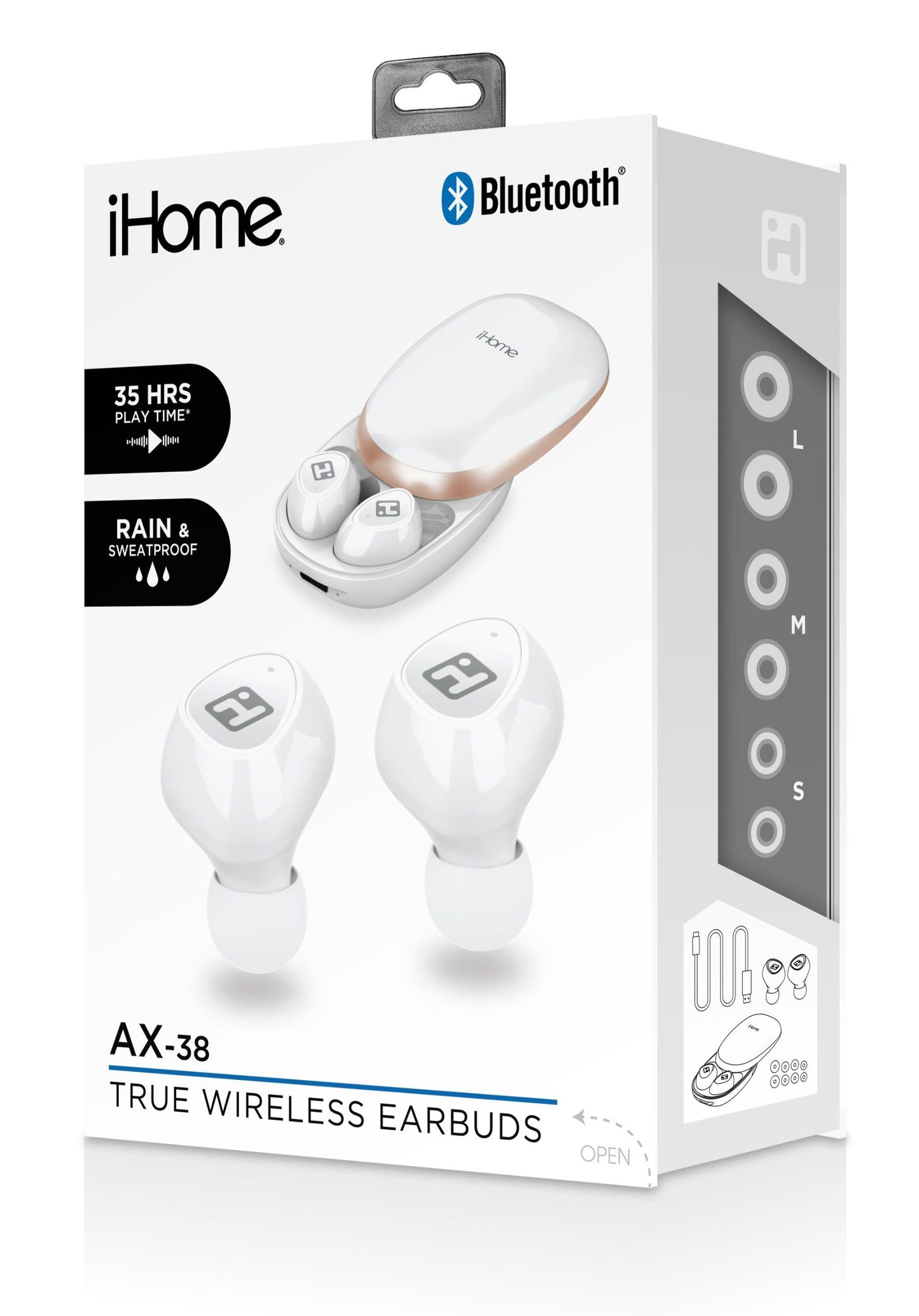 iHome AX-38 Slider True Wireless Bluetooth In-Ear Earbuds - Rose Gold (1103467)