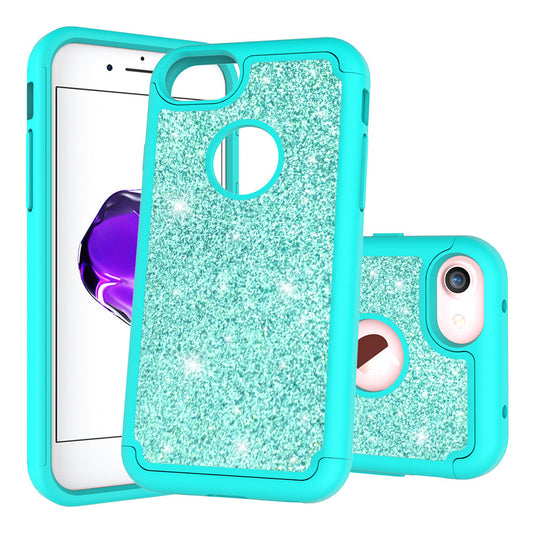 iPhone 6P/ 7P /8 Plus Bling Hybrid Crystal Case - Teal (3238)