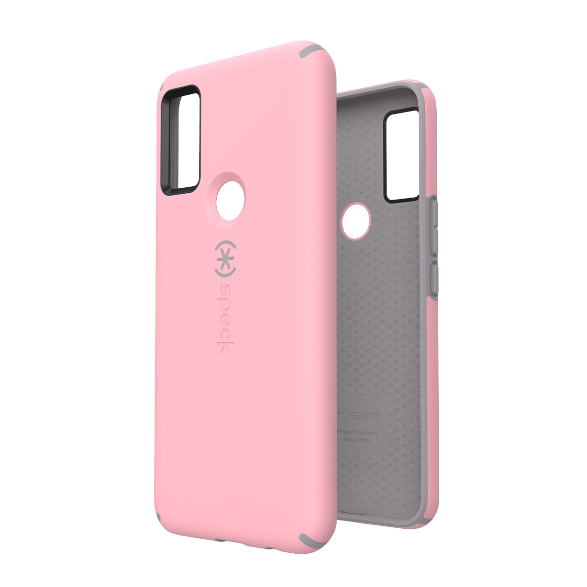 Cricket Innovate E 5G SPECK IMPACT HERO Slim Dual-Layer Case - ROSY PINK/ CATHEDRAL GREY (1105050)