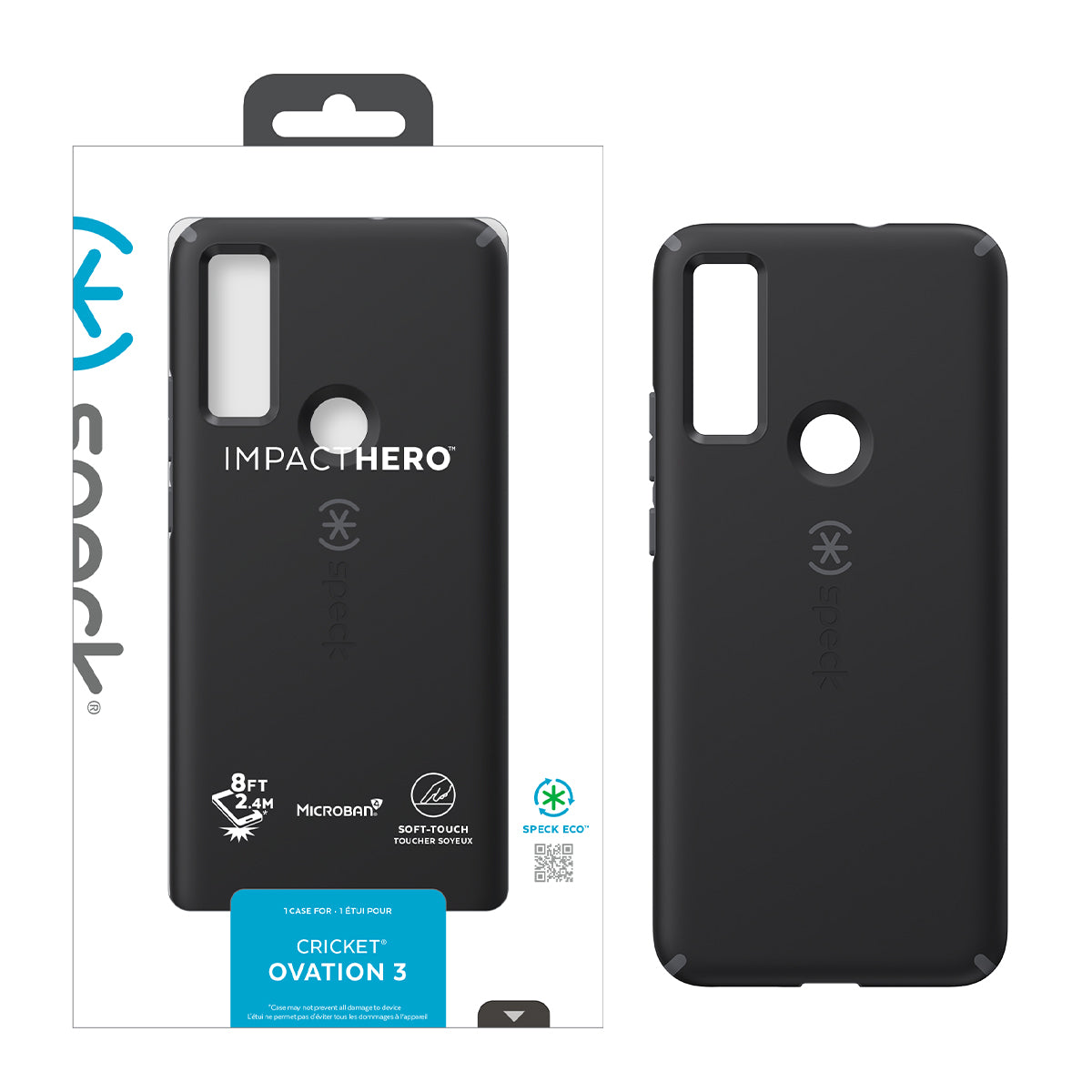 Cricket Ovation 3 SPECK IMPACT HERO Slim Dual-layer Case - BLACK (1105316)