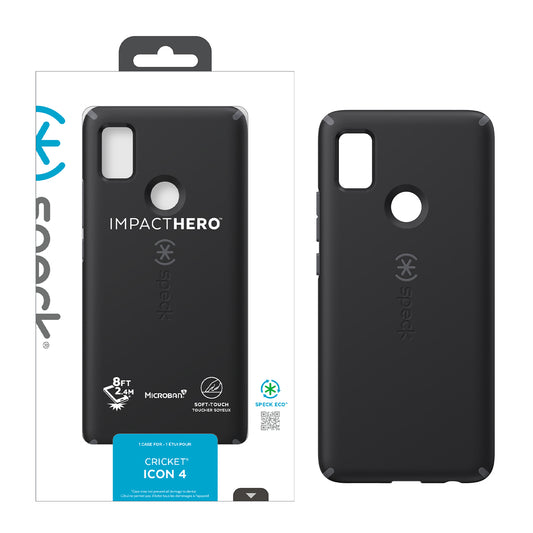 Cricket Icon 4 SPECK IMPACT HERO Slim Dual-Layer Case - BLACK/SLATE GREY (1105059)