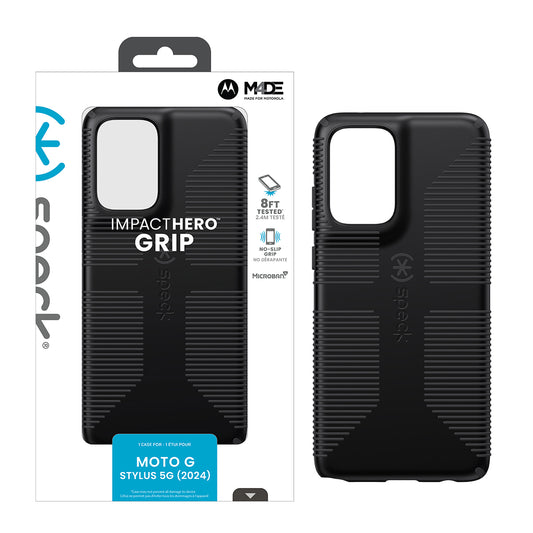 Speck Moto G Stylus 5G (2024) IMPACT HERO Grip Case Black/Shadow (1107763 Black)
