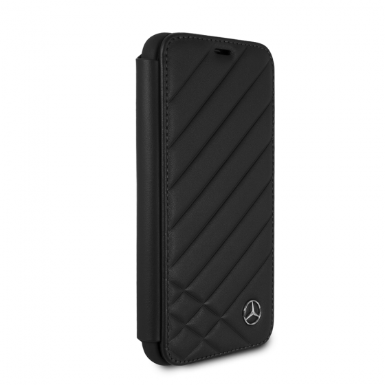 IPHONE X & IPHONE XS MERCEDES-BENZ LEATHER PATTERN II - WALLET CASE(127)