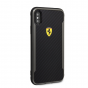 iPhone XS Max Ferrari Black Hard Case with Printed Carbon Effect(113)