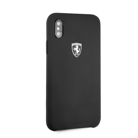 iPhone XS Max Ferrari Black Smooth Silicone Heritage(112)