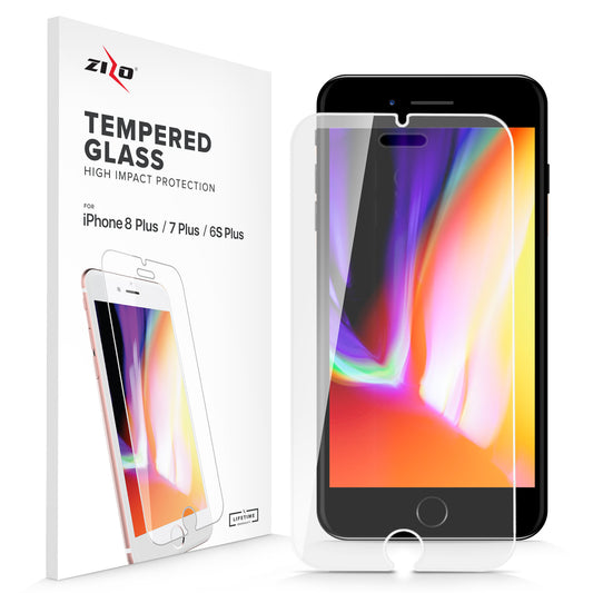 IPHONE 8 PLUS / IPHONE 7 PLUS - Zizo TEMPERED GLASS SCREEN PROTECTOR- Clear (9601)