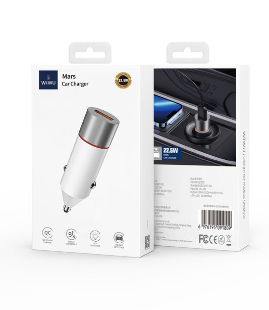 WiWU Mars 22.5W USB Car Charger White (1106942)