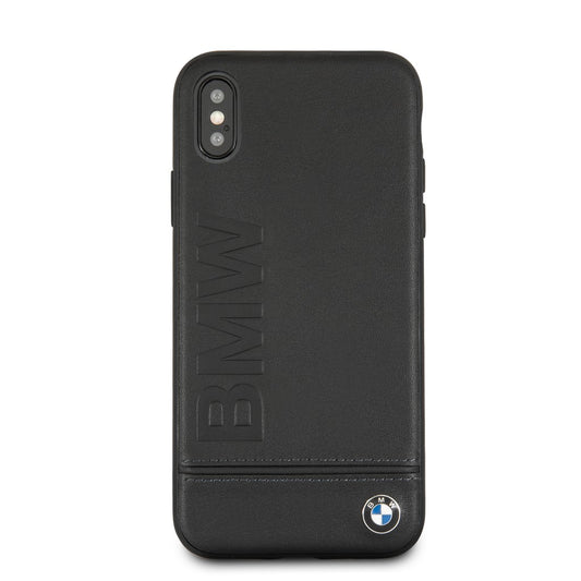 iPhone X/XS BMW Black Leather Hard Case (125)
