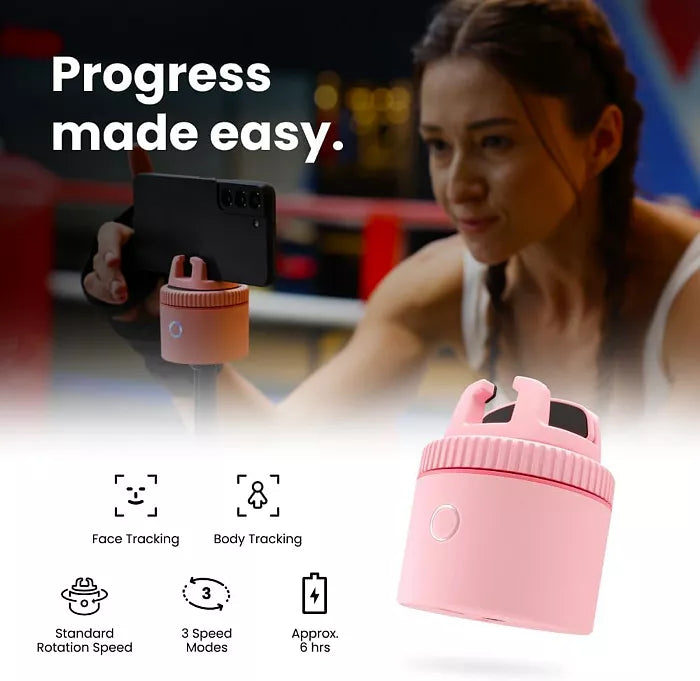 Pod Lite Fitness Tracking Phone Holder, Auto 360° Rotation, Selfie, Handsfree Video Recording (1102811)