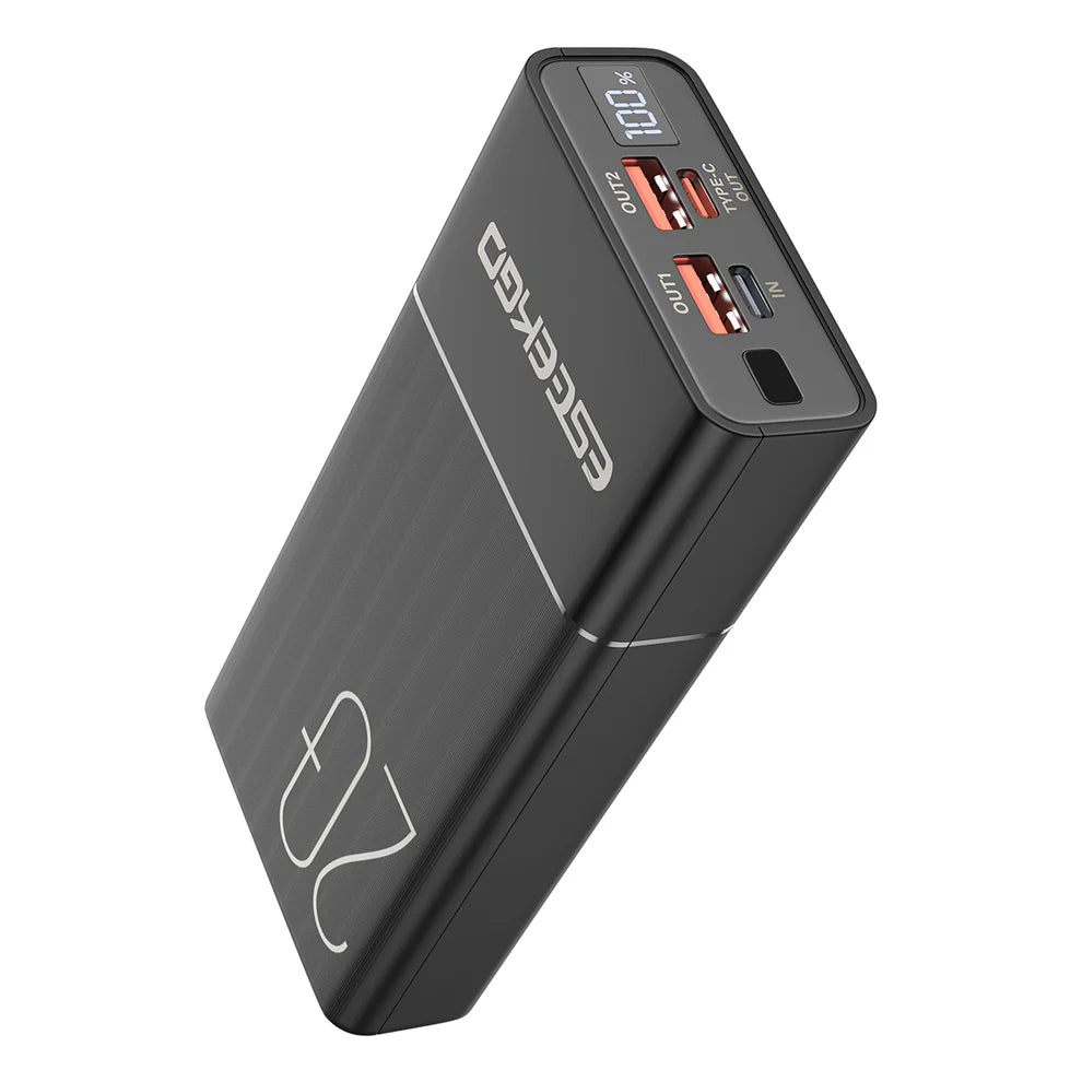 ESEEKGO P-20B 20000mAh Digital Display Power Bank USB-C To C Charging Cable ( 1103754) (MSRP $69.99)