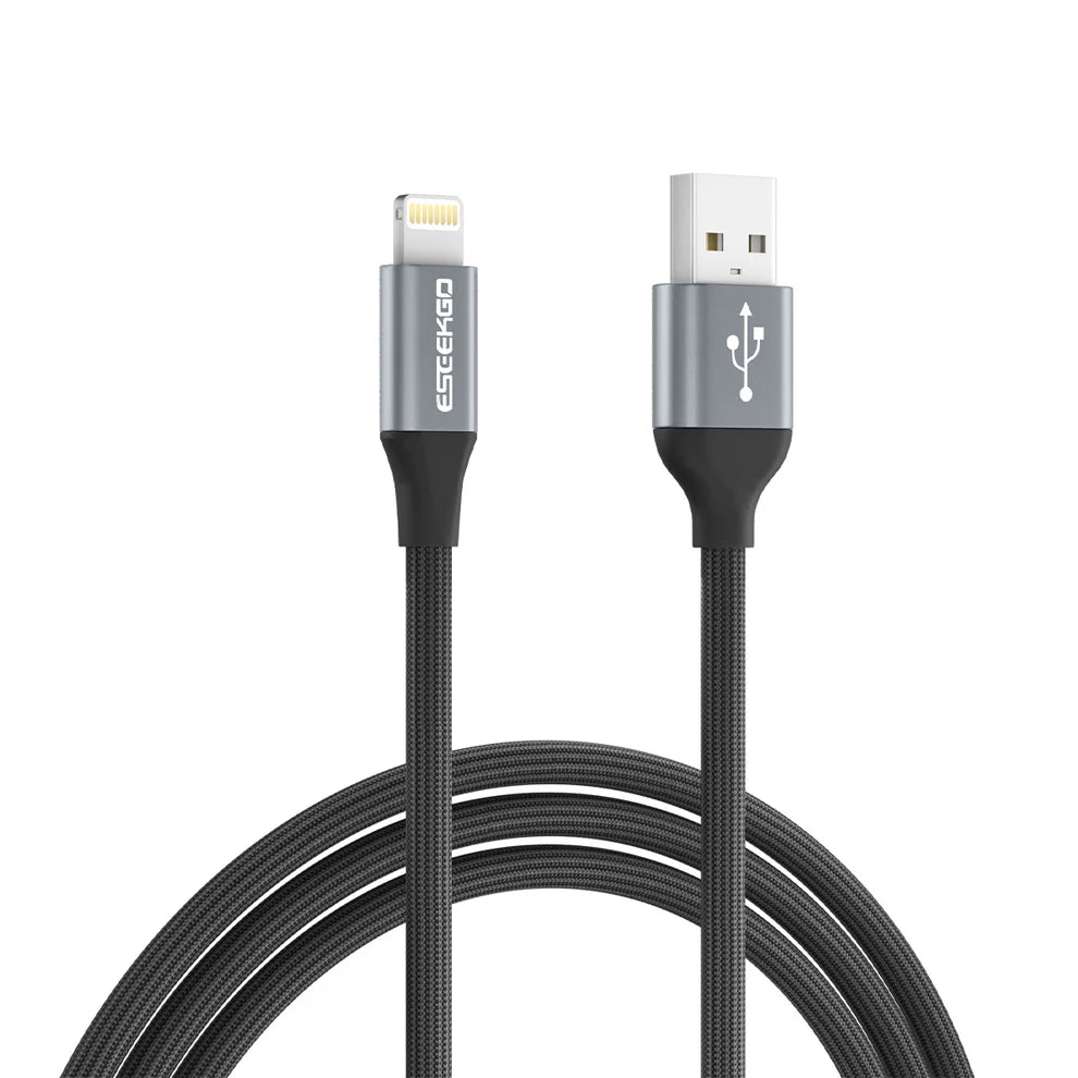 ESEEKGO G-62AL 6.6FT USB-A to 8 PIN Data Cable Black   ( 1103750) (MSRP $29.99)